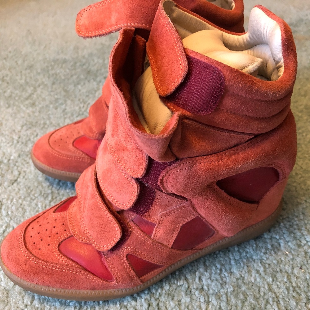 Isabel Marant Red Wedge Sneakers Size EU:36 / US:6